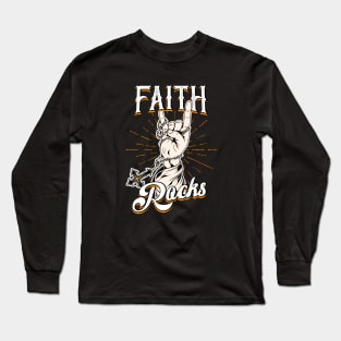 Faith Rocks Long Sleeve T-Shirt